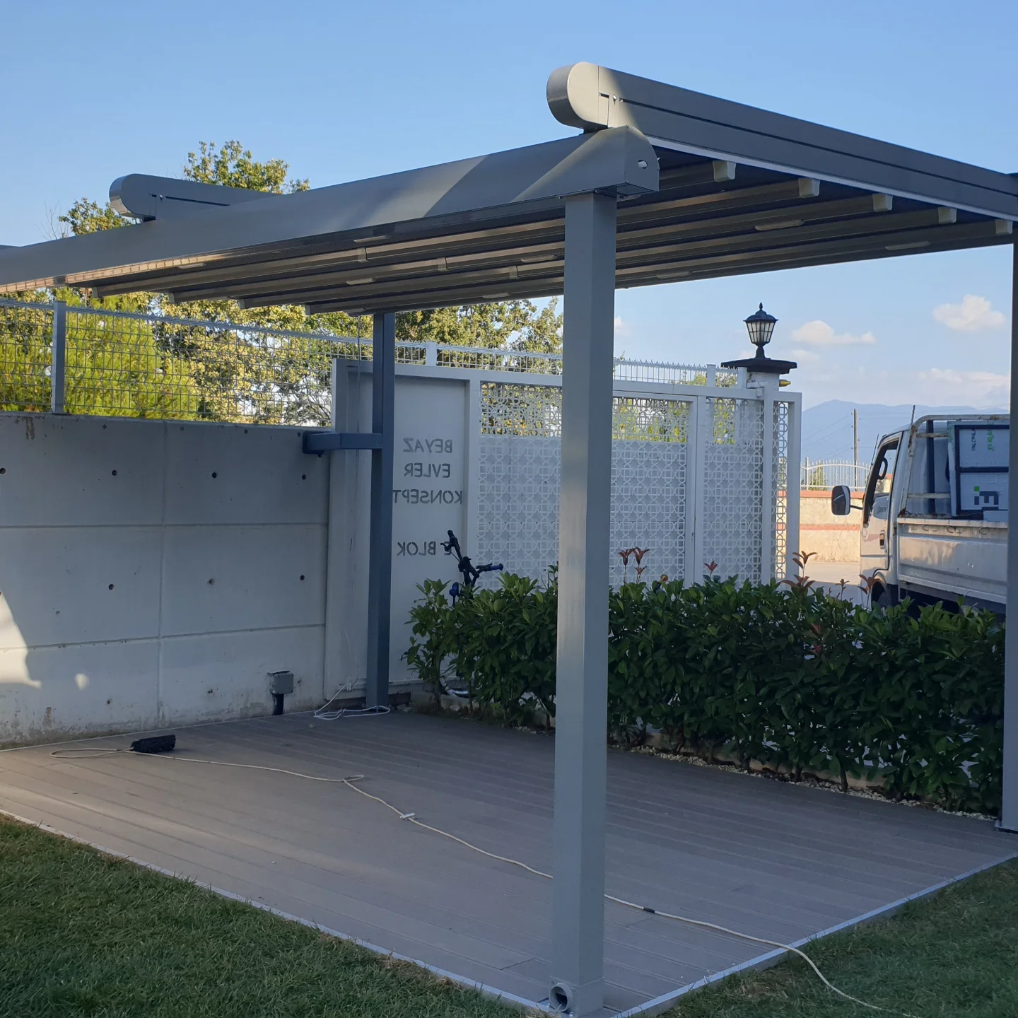 Pergola tente antrasit renk profil — alüminyum 6063 ekstrüzyon